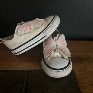 CONVERSE Butterfly Sneakers -  Cream and Pink/purple